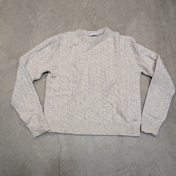 TNA Sweater Cable Knit Women's XS Wool Cashmere Cream Speckled - Picture 1 of 9